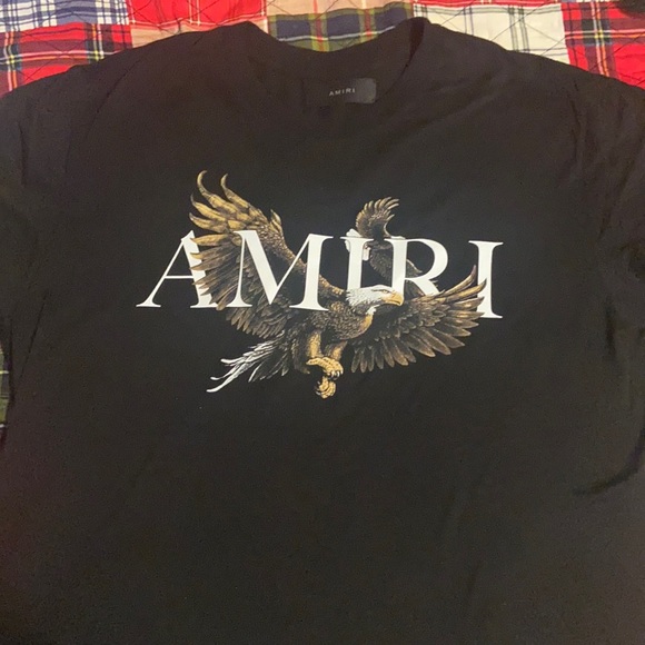 Black short sleeve Eagle AMIRI tee